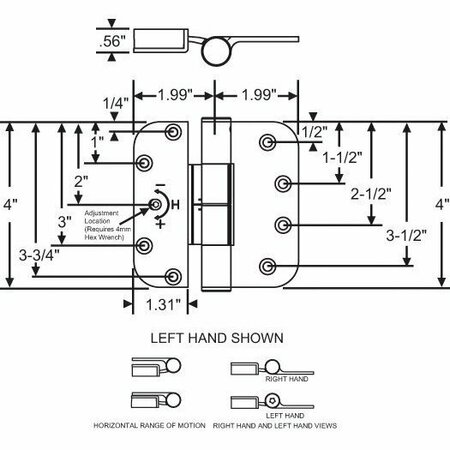 STRYBUC HINGE ADJUSTABLE GUIDE LH 857-10360